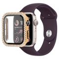 Coque Apple Watch SE (2022)/SE/6/5/4 en Décorative Strass avec Protecteur d'écran - 40mm - Doré
