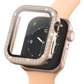 Coque Apple Watch SE (2022)/SE/6/5/4 en Décorative Strass avec Protecteur d'écran - 40mm - Rose Doré