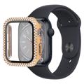 Coque Apple Watch Series 9/8/7 en Décorative Strass avec Protecteur d'écran - 41mm - Doré