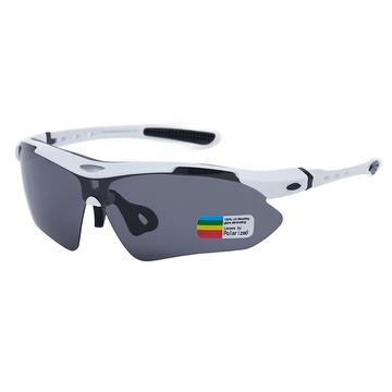 Lunettes de cyclisme polarisées RockBros avec 5 lentilles - blanc