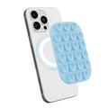 Support de téléphone à ventouse en silicone MagSafe aux bords arrondis - Bleu clair