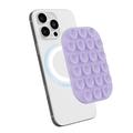 Support de téléphone à ventouse en silicone MagSafe aux bords arrondis - Violet