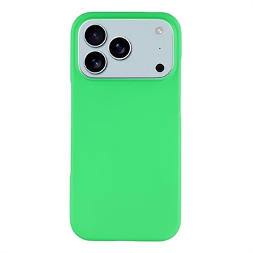 Coque iPhone 17 Pro en Plastique Caoutchouté - Verte