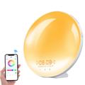 SH-01S WiFi Smart APP Wake-up Light Alarm Clock Voice Multi-function Sleep Colorful Night Light Supports Alexa/Google Home - EU Plug