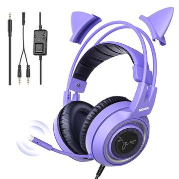 SOMIC G951S E-Sports Gaming Headphone Casque supra-auriculaire filaire 3.5mm - Violet