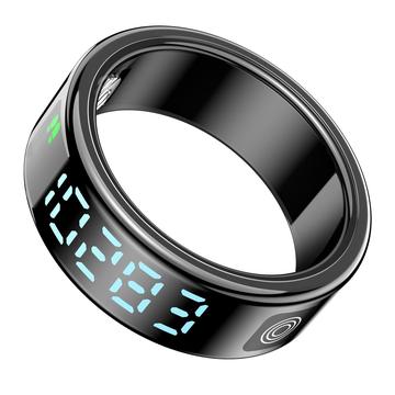 SR08 Smartring mit Digitalanzeige - Größe: 18.2mm - Schwarz