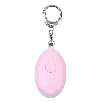 Porte-clés d\'alarme personnelle Safe Sound 130db Alarme d\'autodéfense Lampe de poche d\'urgence - Rose