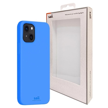 Coque iPhone 13 en Silicone Liquide Saii Premium - Bleue