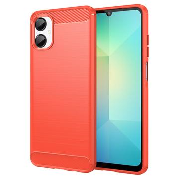 Coque Samsung Galaxy A06 5G en TPU Brossé - Fibre de Carbone