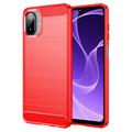 Coque Samsung Galaxy A07 4G en TPU Brossé - Fibre de Carbone