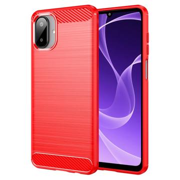 Coque Samsung Galaxy A07 4G en TPU Brossé - Fibre de Carbone