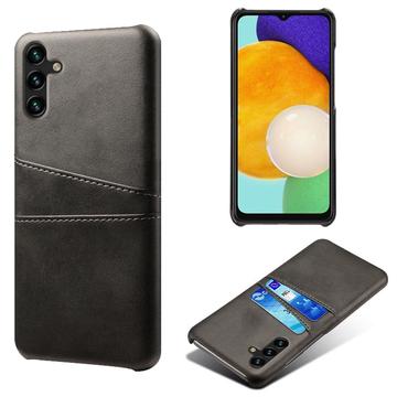 Coque Samsung Galaxy A14/A14 5G en Plastique Revêtue avec Porte-Cartes - Noir