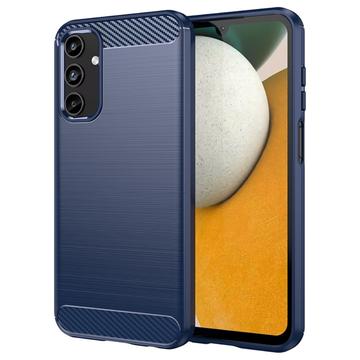 Coque Samsung Galaxy A15 en TPU Brossé - Fibre de Carbone - Bleu