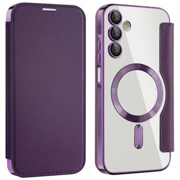 Étui à rabat Samsung Galaxy A15 avec fente pour carte - Compatible MagSafe - Violet