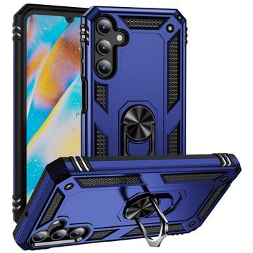 Coque Hybride Samsung Galaxy A15 avec Support Bague - Bleue