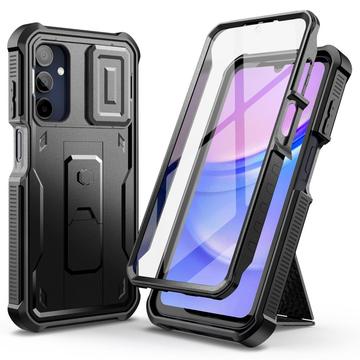 Samsung Galaxy A15 Tech-Protect Kevlar Cam+ Etui - Protecteur d\'écran, Protecteur d\'appareil photo, Kickstand - Noir