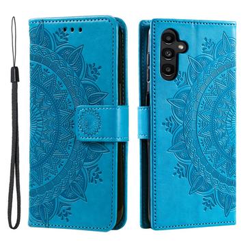 Étui Portefeuille Samsung Galaxy A16 Mandala Série - Bleu