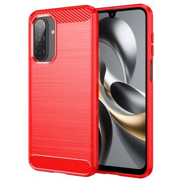 Coque Samsung Galaxy A17 en TPU Brossé - Fibre de Carbone