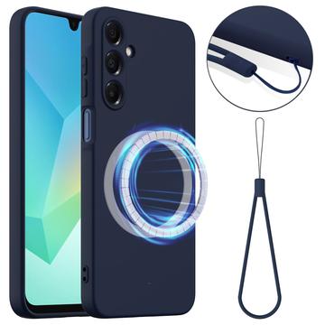 Coque Samsung Galaxy A17 en Silicone Liquide - Compatible MagSafe - Bleu Foncé