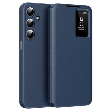 Étui à rabat Samsung Galaxy A17 Smart Clear View avec fente pour carte - Saphir