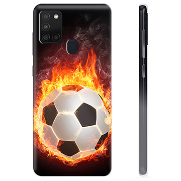 Coque Samsung Galaxy A21s en TPU - Ballon Enflammé