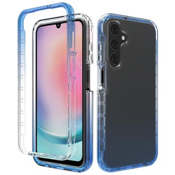 Coque Hybride Samsung Galaxy A25 Gradient Series - Bleue / Transparente