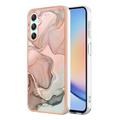 Coque Samsung Galaxy A25 en TPU Marble Pattern Galvanisé IMD - Rose