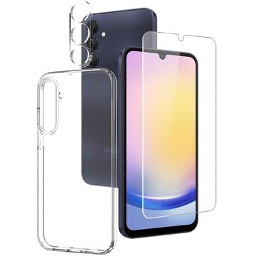 Kit de protection 3-en-1 Samsung Galaxy A25 Northjo - Transparent