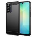 Coque Samsung Galaxy A26 en TPU Brossé - Fibre de Carbone - Noire