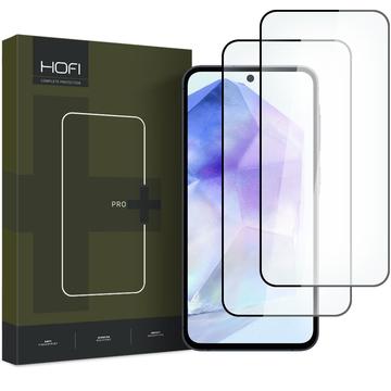 Protecteur d’Écran Samsung Galaxy A35/A55 en Verre Trempé - Hofi Premium Pro+ - 2 Pièces - Bord Noir