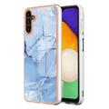 Coque Samsung Galaxy A36 en TPU Marble Pattern Galvanisé IMD - Bleue