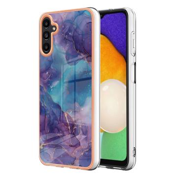 Coque Samsung Galaxy A36 en TPU Marble Pattern Galvanisé IMD - Violete