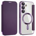 Étui à rabat Samsung Galaxy A55 avec fente pour carte - Compatible MagSafe - Violet