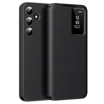 Étui à rabat Samsung Galaxy A55 Smart Clear View avec fente pour carte