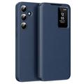 Étui à rabat Samsung Galaxy A55 Smart Clear View avec fente pour carte - Saphir