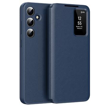 Étui à rabat Samsung Galaxy A55 Smart Clear View avec fente pour carte - Saphir