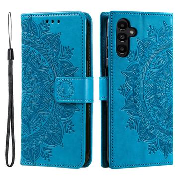 Étui Portefeuille Samsung Galaxy A56 Mandala Série - Bleu