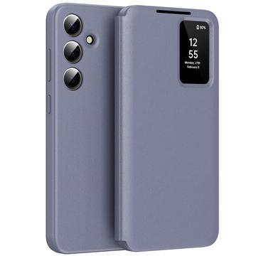 Étui à rabat Samsung Galaxy A56 Smart Clear View avec fente pour carte - Gris Violet