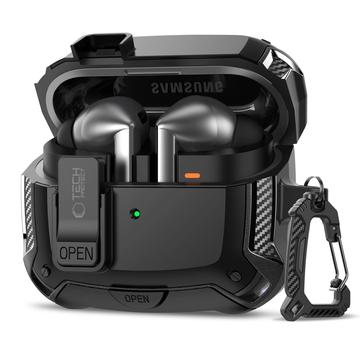 Étui Tech-Protect Carbonox pour Samsung Galaxy Buds3/Buds3 Pro/Buds3 FE - Noir