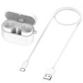 Boîtier de recharge pour Samsung Galaxy Buds3 FE avec câble USB-C - 590mAh - Blanc