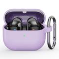 Étui Samsung Galaxy Buds3 Pro en Silicone avec Mousqueton - Violet