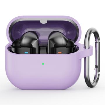 Étui Samsung Galaxy Buds3 Pro en Silicone avec Mousqueton - Violet