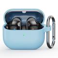 Étui Samsung Galaxy Buds3 Pro en Silicone avec Mousqueton - Bleu Ciel