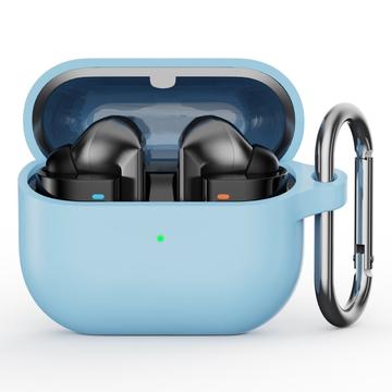 Étui Samsung Galaxy Buds3 Pro en Silicone avec Mousqueton - Bleu Ciel