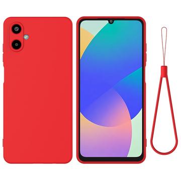 Coque Samsung Galaxy M06/F06 5G en silicone liquide avec dragonne