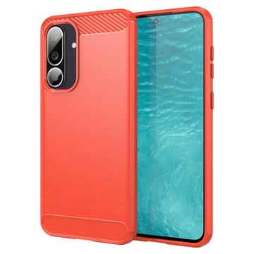 Coque Samsung Galaxy M56/F56 en TPU Brossé - Fibre de Carbone