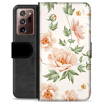 Étui Portefeuille Premium Samsung Galaxy Note20 Ultra - Motif Floral