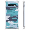 Coque Hybride Samsung Galaxy S10 - Camouflage Bleu