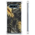 Coque Hybride Samsung Galaxy S10 - Feuilles Dorées