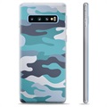 Coque Samsung Galaxy S10+ en TPU - Camouflage Bleu